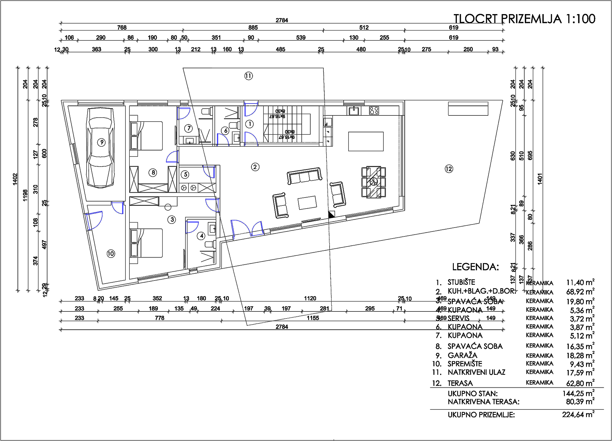 ISTRA, SVETVINČENAT - Građevinsko zemljište s projektom 4060 m2