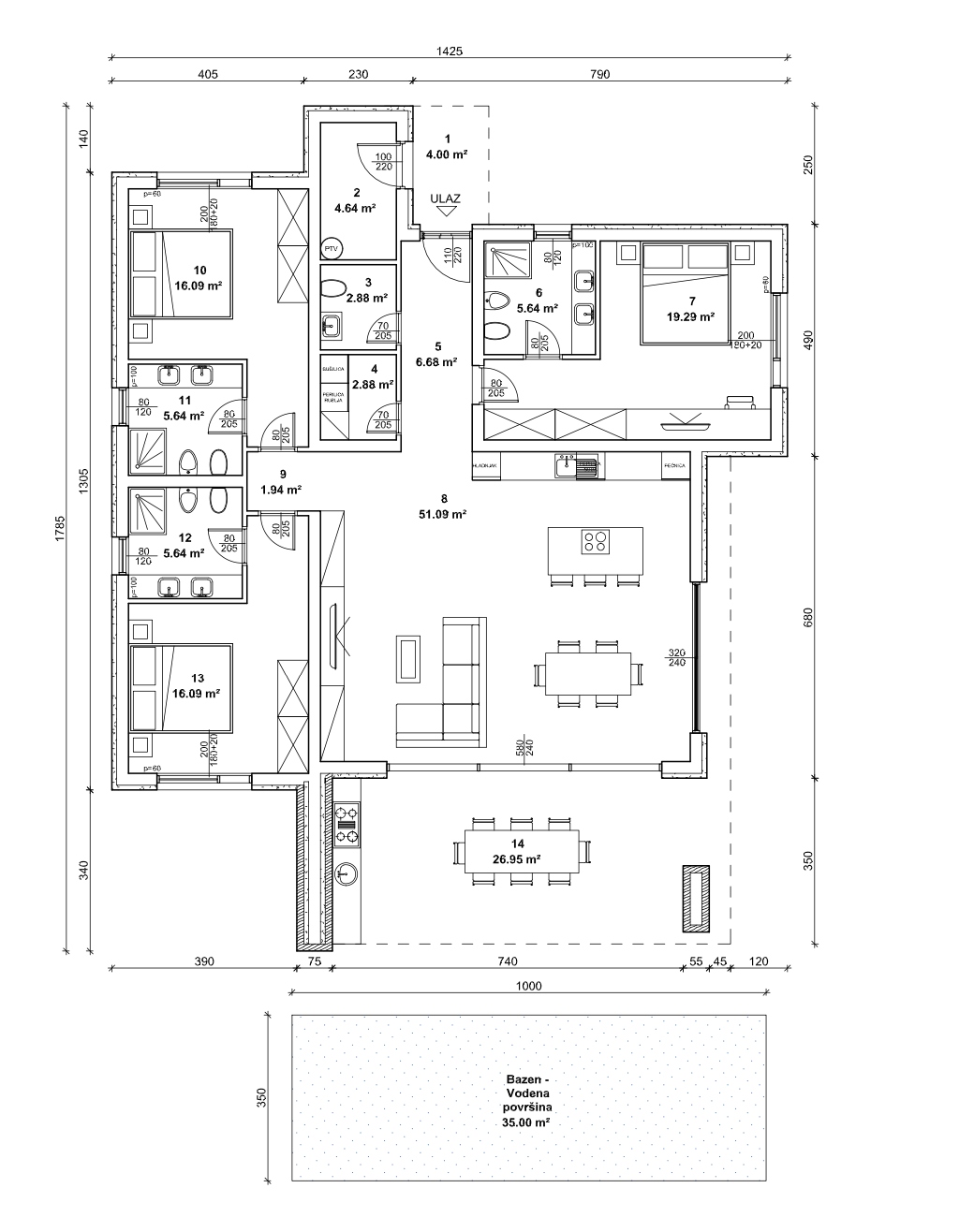 ISTRIEN, ŽMINJ - Modernes Einfamilienhaus mit Swimmingpool in bester Lage